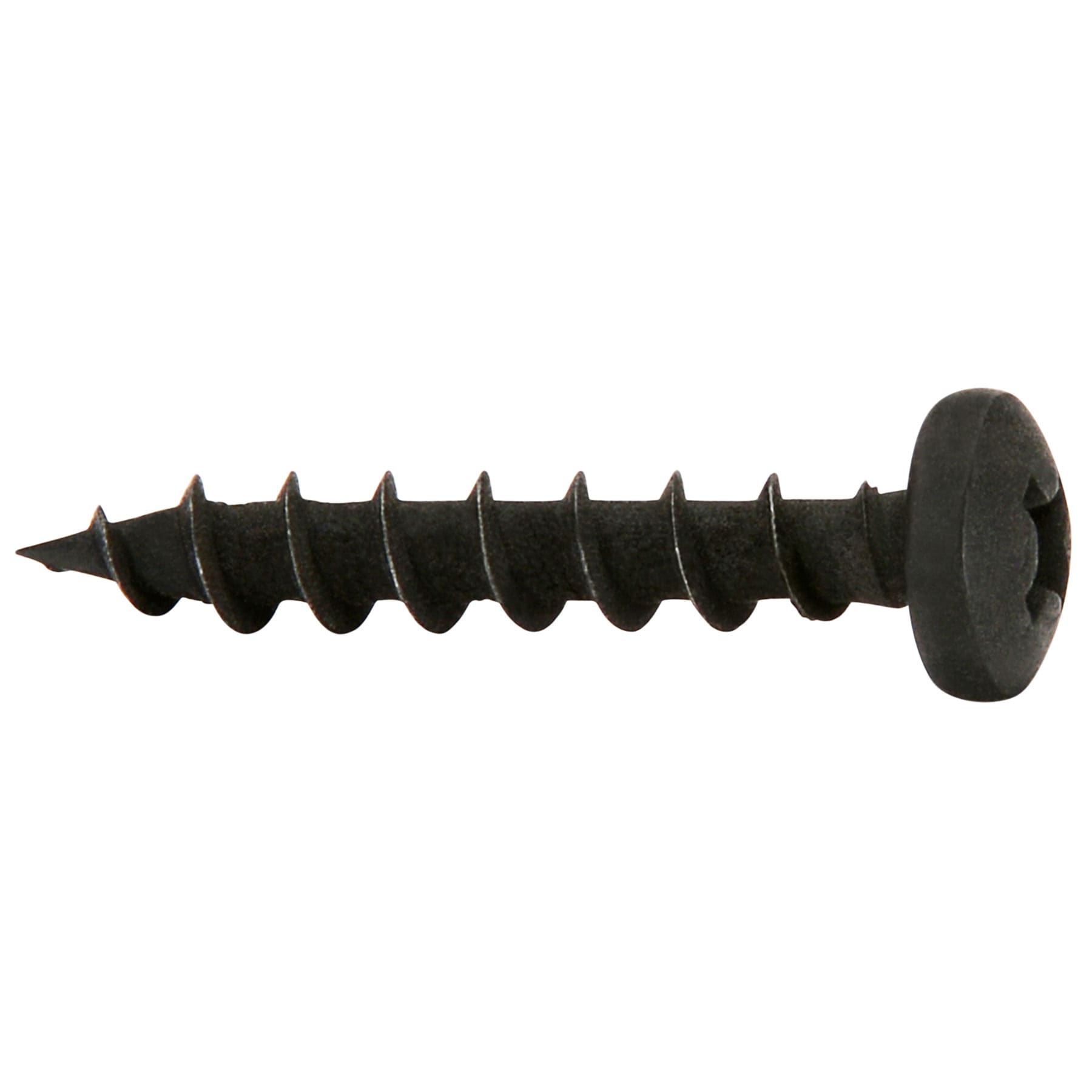 #6 x 3/4" Pan Head Deep Thread Black Screws 25-Pack