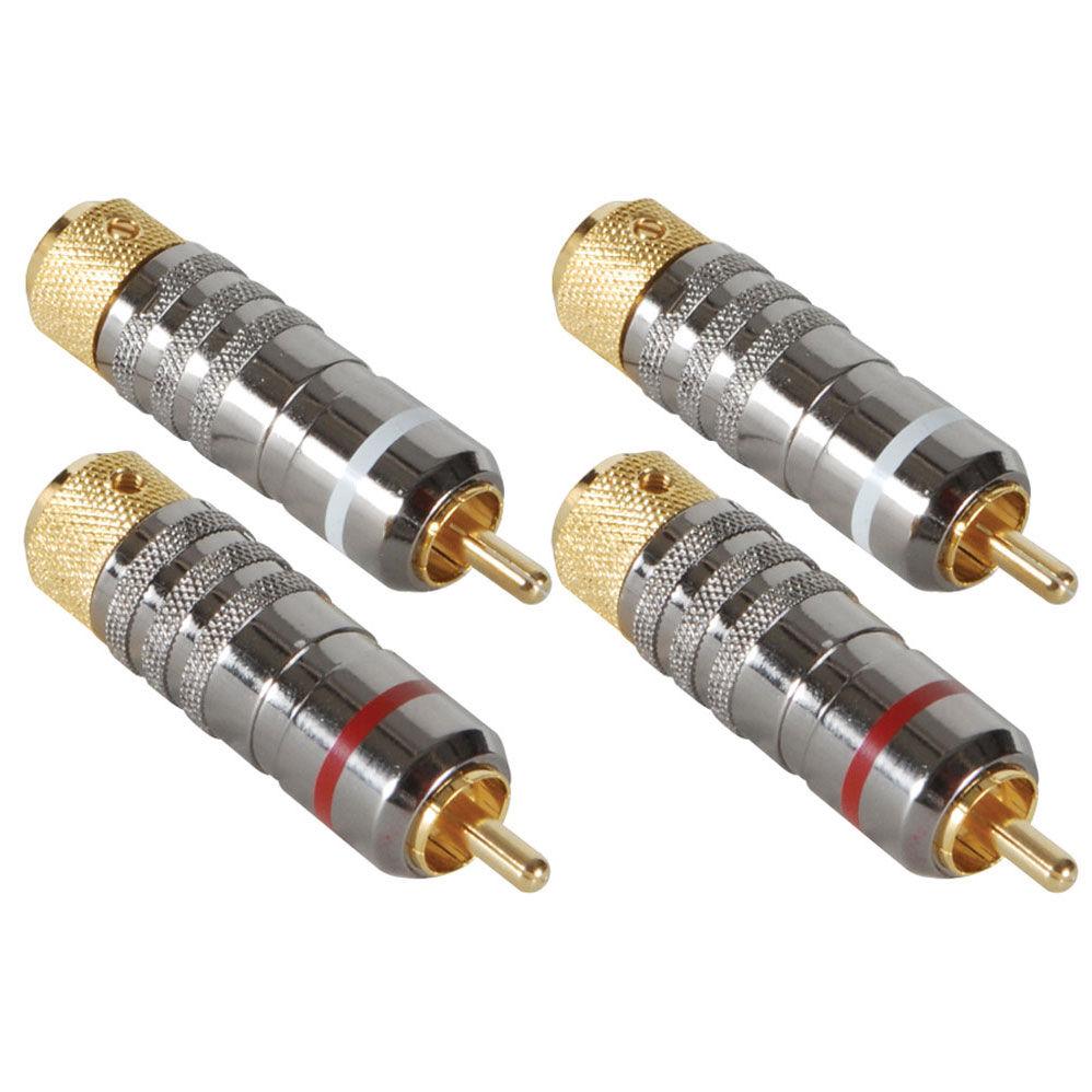 Parts Express Audiophile Locking RCA Connector 2 Pair