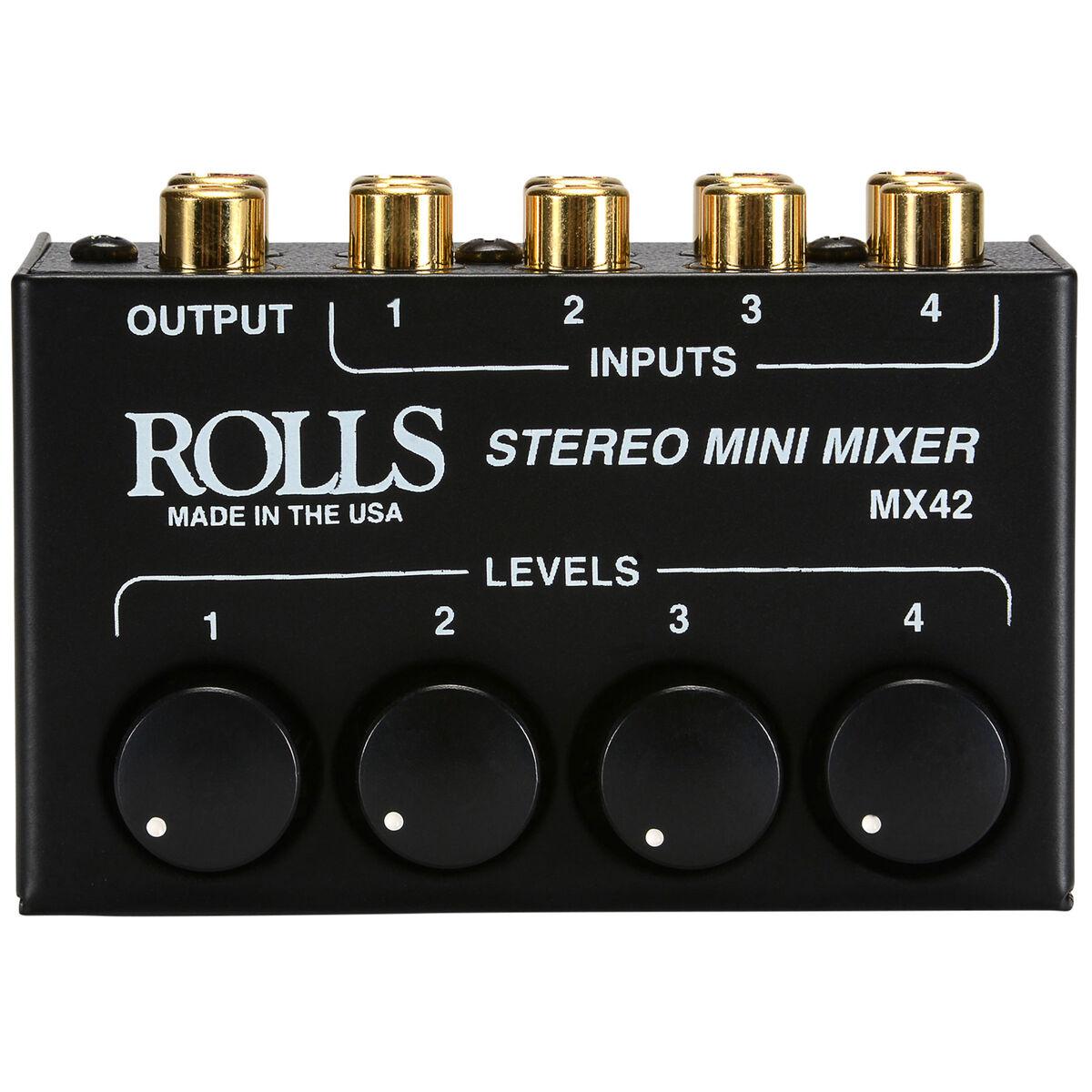 MX4 MX-4 Four Channel Mini Stereo Mixer