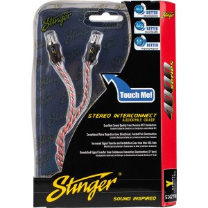 Stinger 12 Ft 2-Channel 8000 Series Audiophile Grade RCA Interconnect Cable  Wire