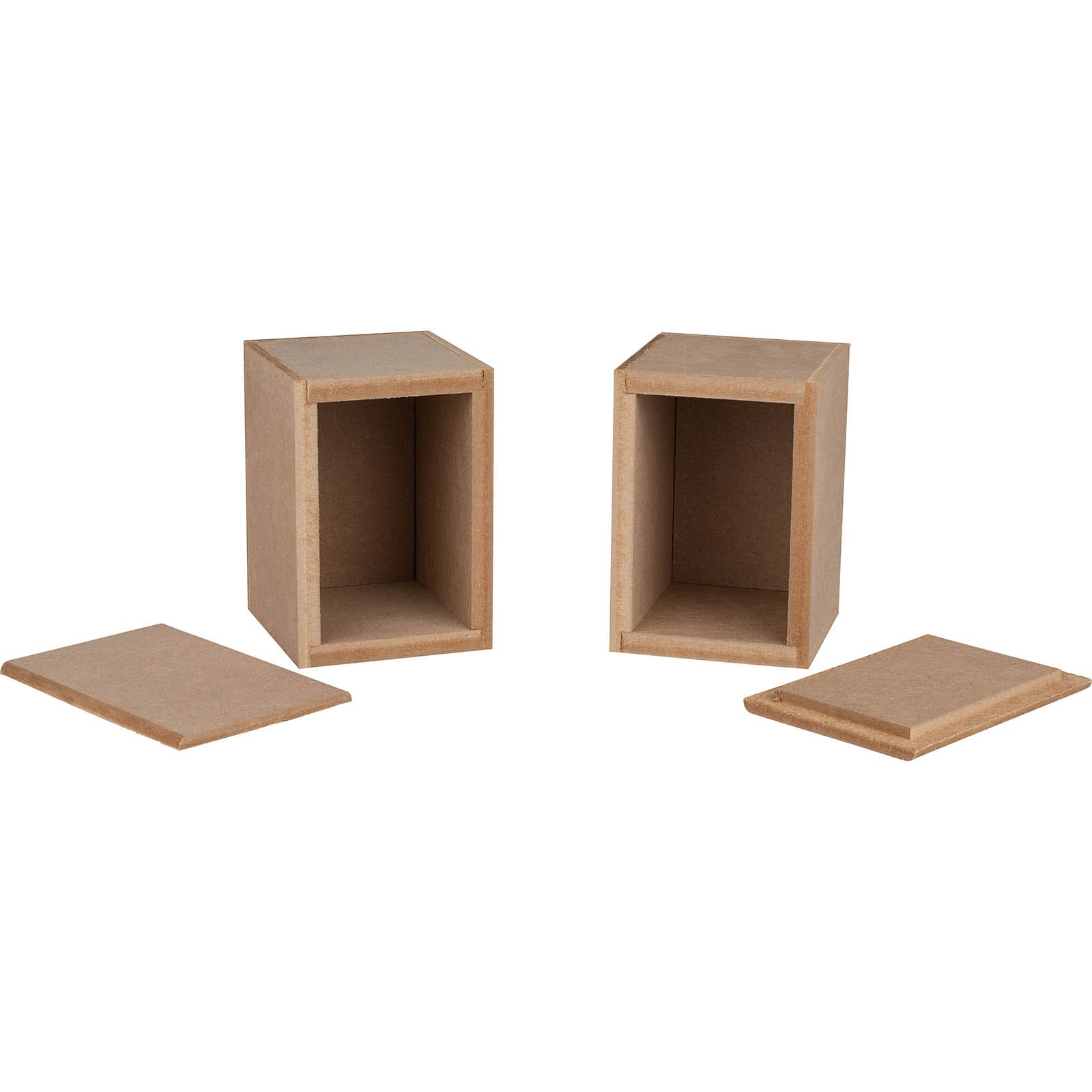 Knock-Down MDF 0.04 ft³ Micro Bookshelf Cabinet Pair