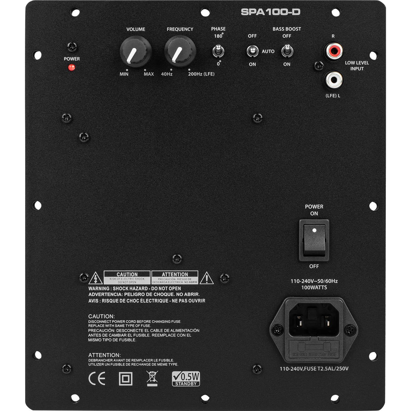 subwoofer plate amplifier 100w