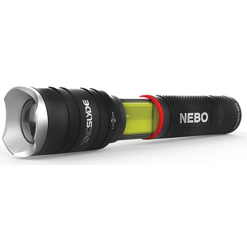 NEBO TAC SLYDE LED Flashlight with Work Light and 12x Zoom Lens