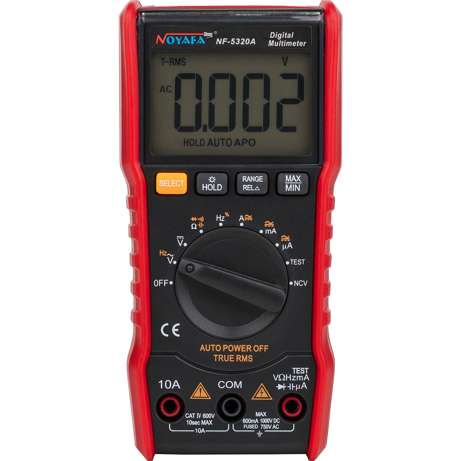 True RMS Digital Multimeter with NCV, Frequency, Capacitance and Shock Proof Cover