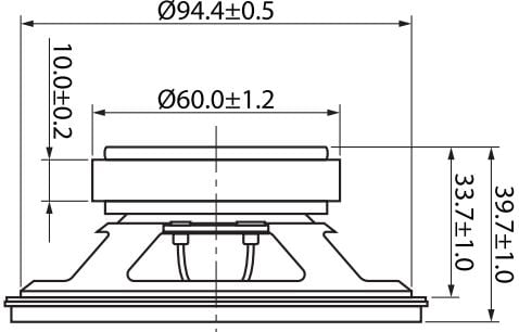 Dimensional drawing of the GRS 10S-8