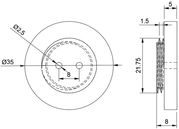 IMS Mounting disk drawing