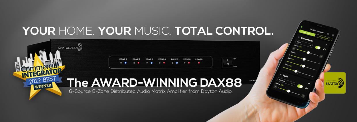 大注目 センターバレー 新品 Dayton Audio DAX88 8-Source 8-Zone 分散オーディオマトリックスアンプ 