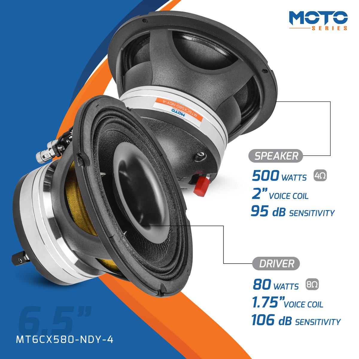 PRV Audio MT6CX580-NDY-4 Moto Series 6.5