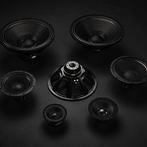 ODEUM speakers arranged on a black background.