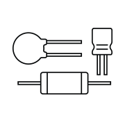 Icon showing capacitors and resistors.