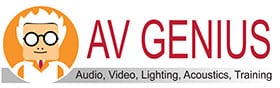 AV Genius. Audio, Video, Lighting, Acoustics, Training.